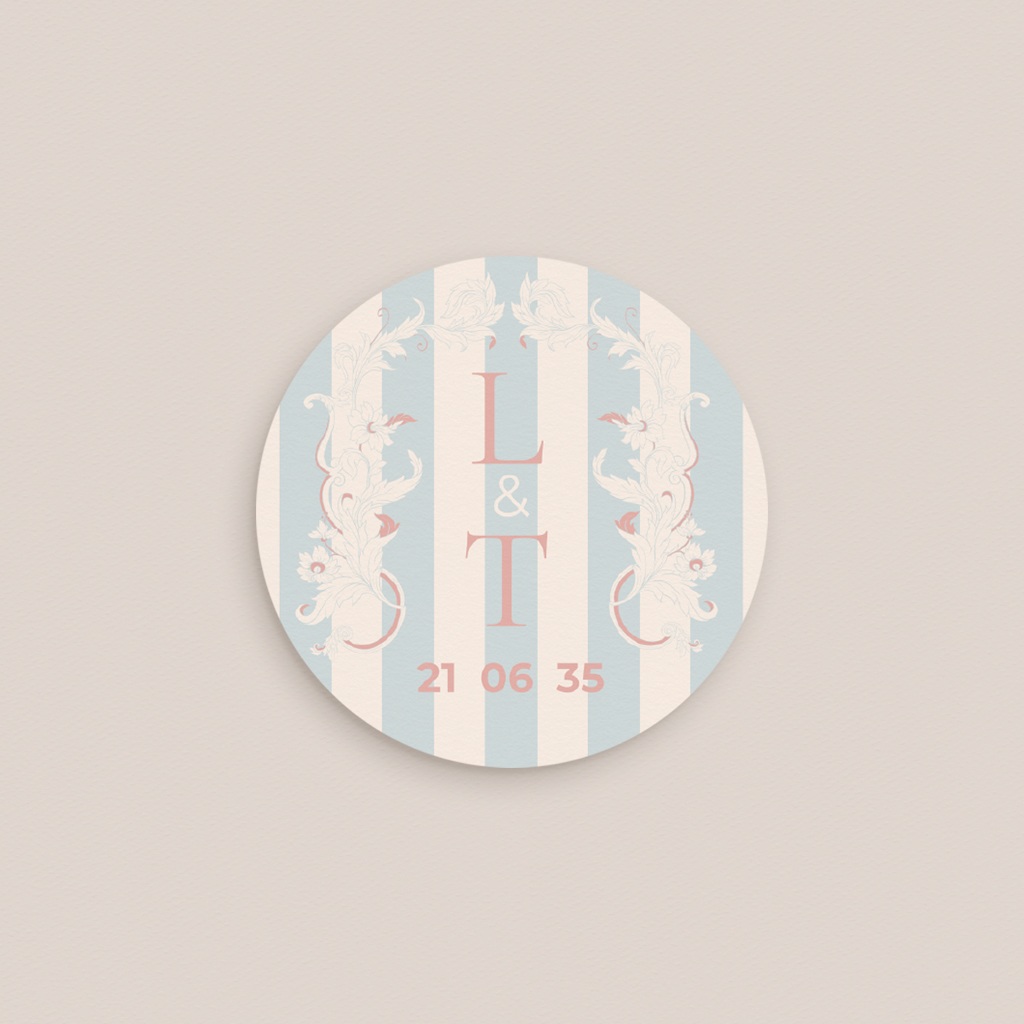 Etiquette enveloppes mariage Douce romance pas cher