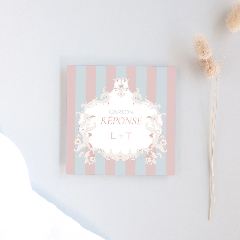 Carton réponse mariage Douce romance