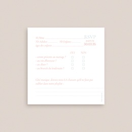Carton réponse mariage Douce romance pas cher