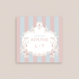 Carton réponse mariage Douce romance gratuit