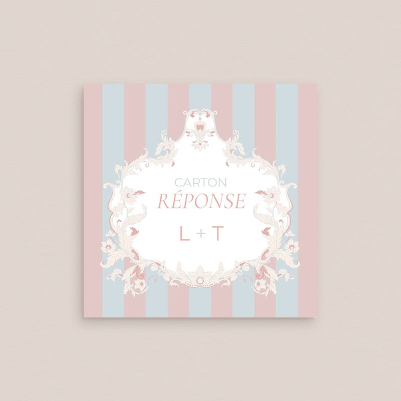 Carton réponse mariage Douce romance gratuit