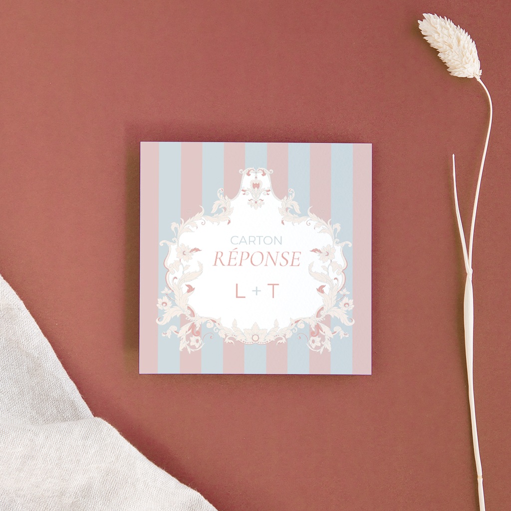 Carton réponse mariage Douce romance