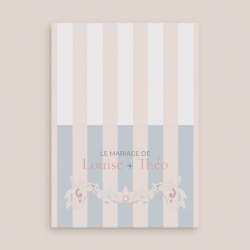 Marque-place mariage Douce romance pas cher