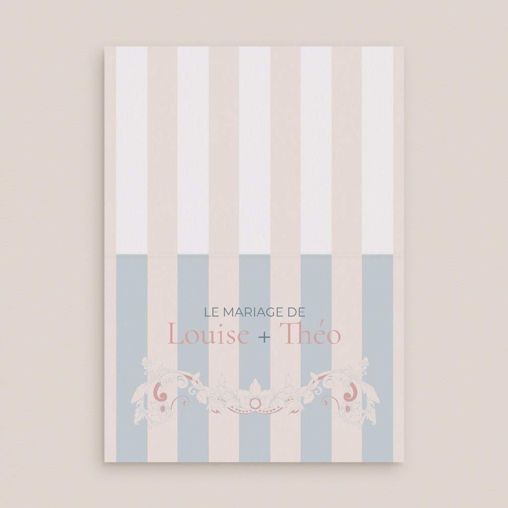 Marque-place mariage Douce romance pas cher