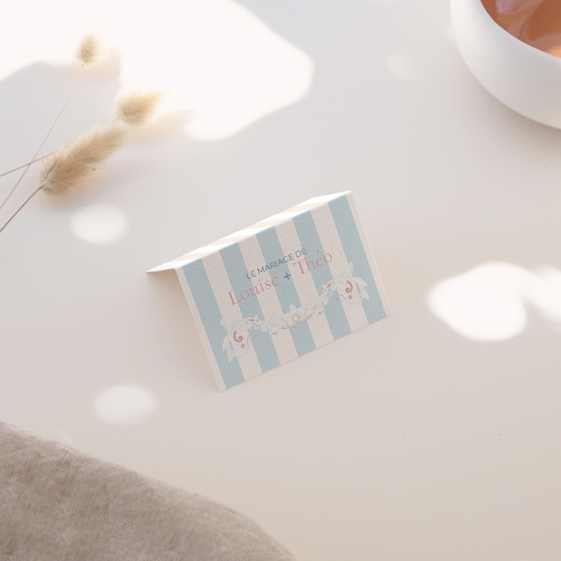 Marque-place mariage Douce romance