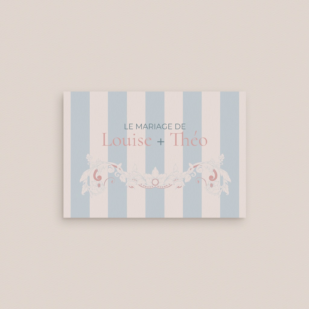 Marque-place mariage Douce romance