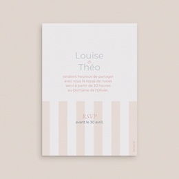 Carte d'invitation mariage Douce romance pas cher