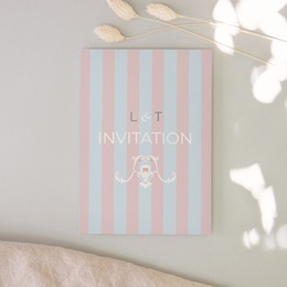 Carte d'invitation mariage Douce romance