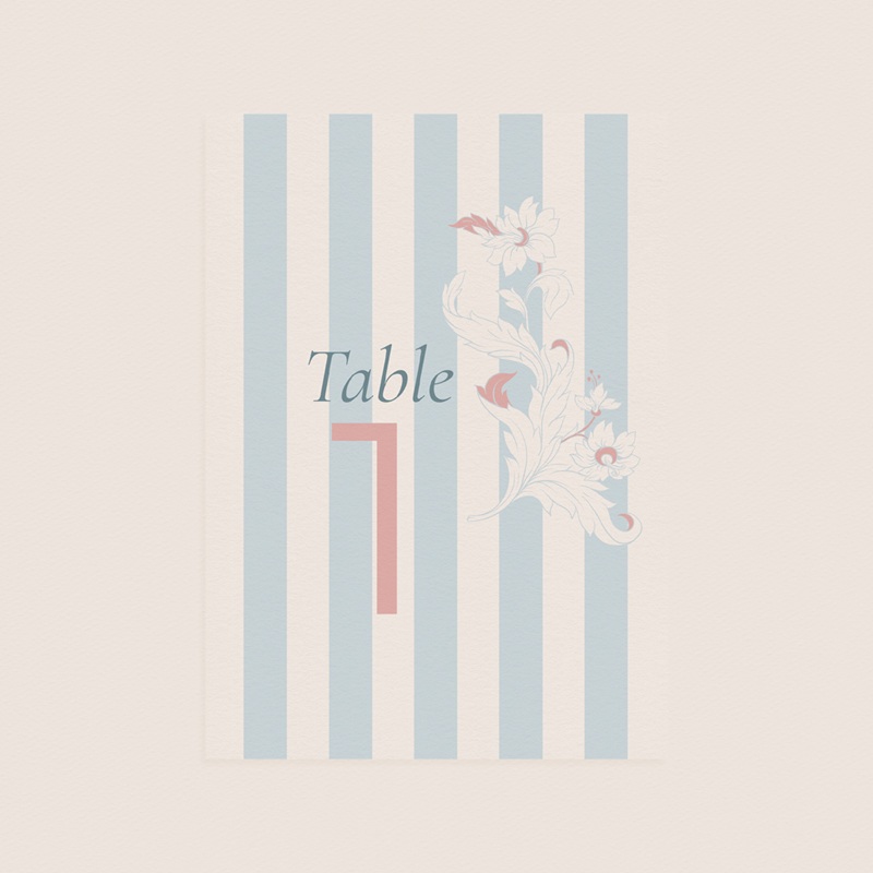 Marque table mariage Douce romance pas cher