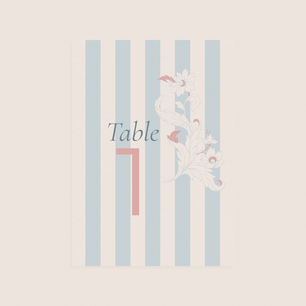 Marque table mariage Douce romance pas cher