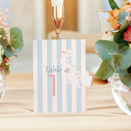 Marque table mariage Douce romance