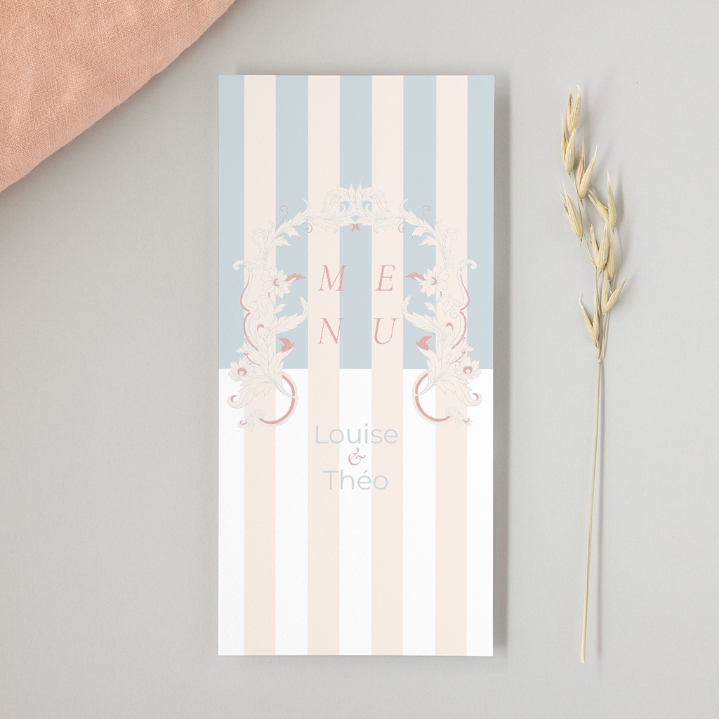 Menu mariage Douce romance