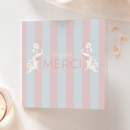 Carte de remerciement mariage Douce romance