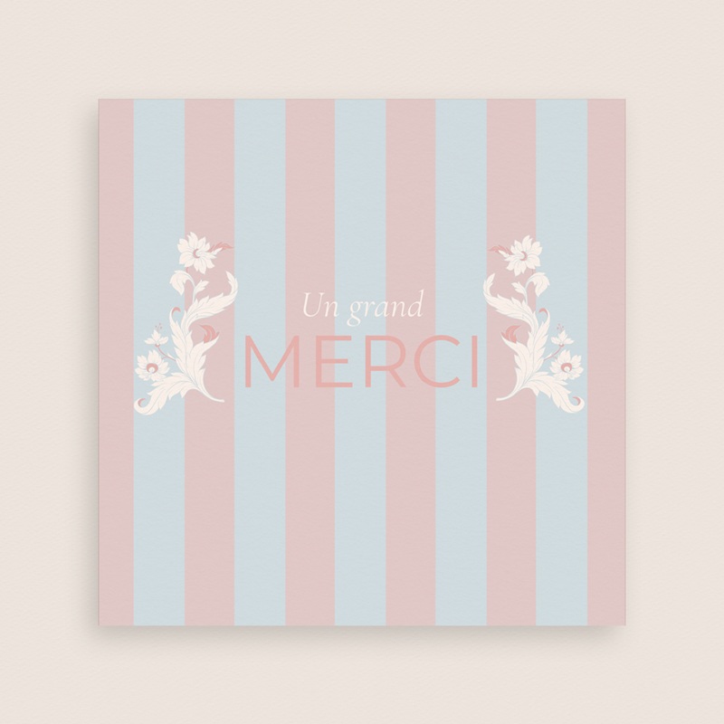 Carte de remerciement mariage Douce romance gratuit