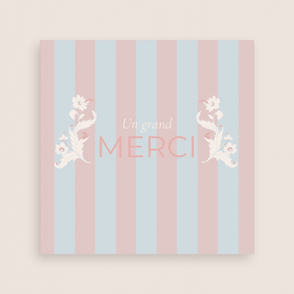 Carte de remerciement mariage Douce romance gratuit