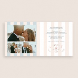 Carte de remerciement mariage Douce romance