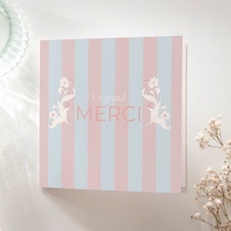 Carte de remerciement mariage Douce romance