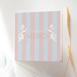 Carte de remerciement mariage Douce romance