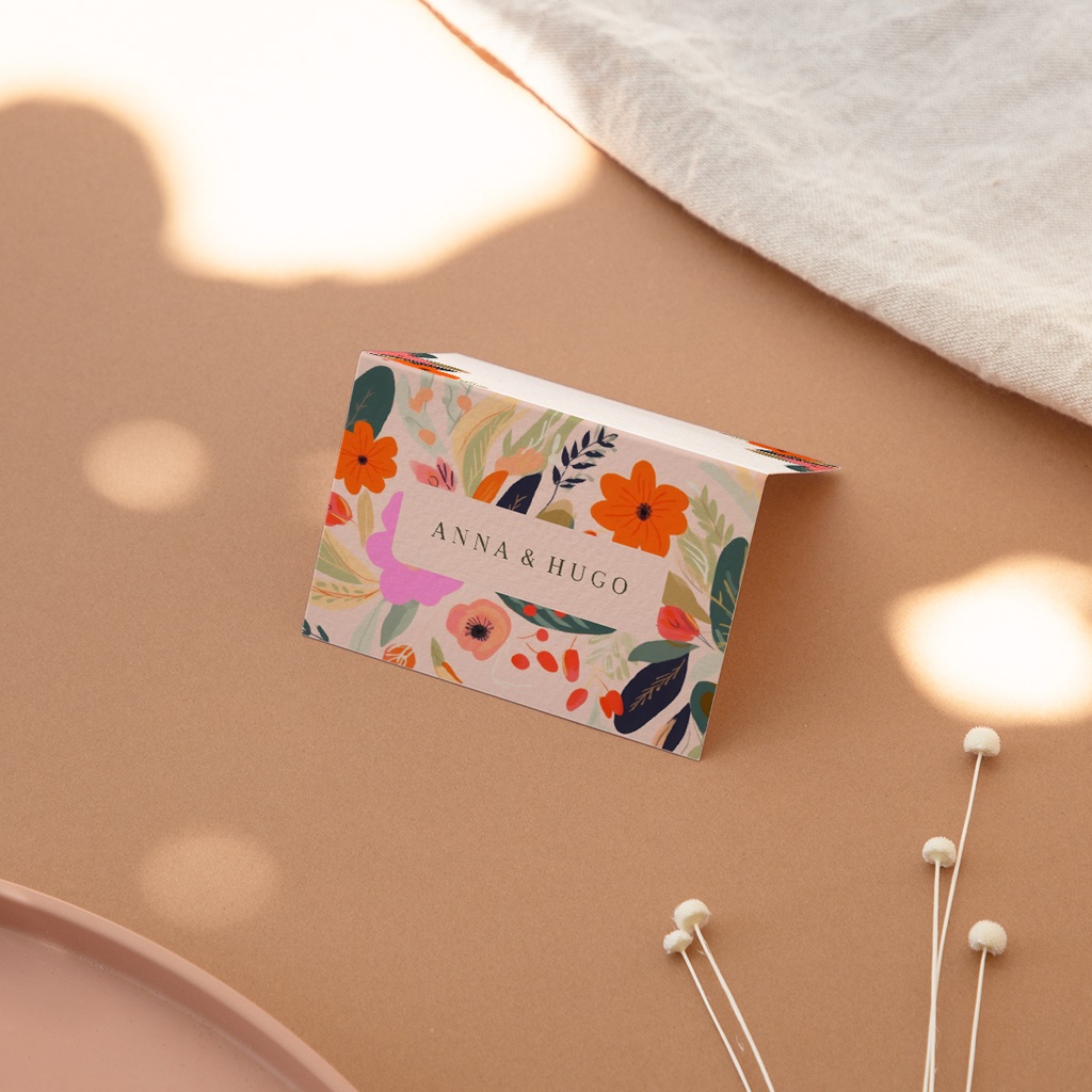 Marque-place mariage Blooming Love