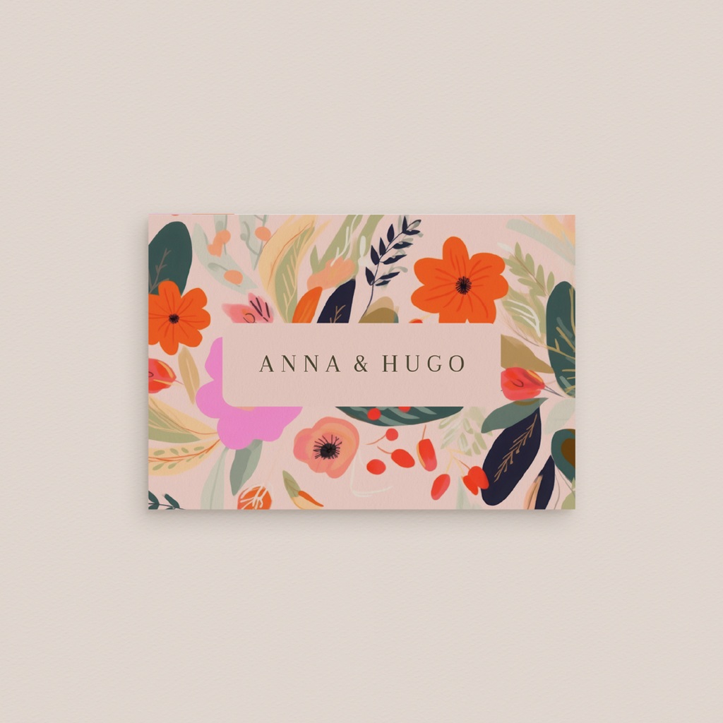 Marque-place mariage Blooming Love