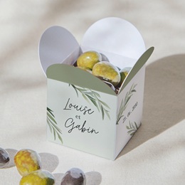 Boites à dragées Feuillage d'olivier