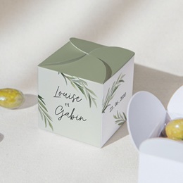 Boites à dragées Feuillage d'olivier gratuit