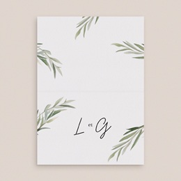 Marque-place mariage Feuillage d'olivier pas cher