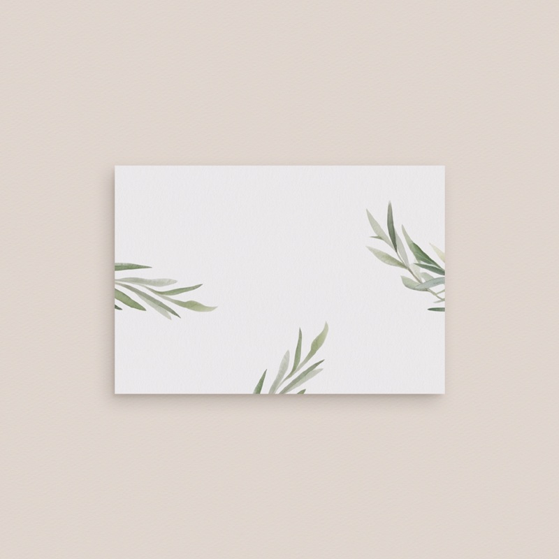 Marque-place mariage Feuillage d'olivier gratuit
