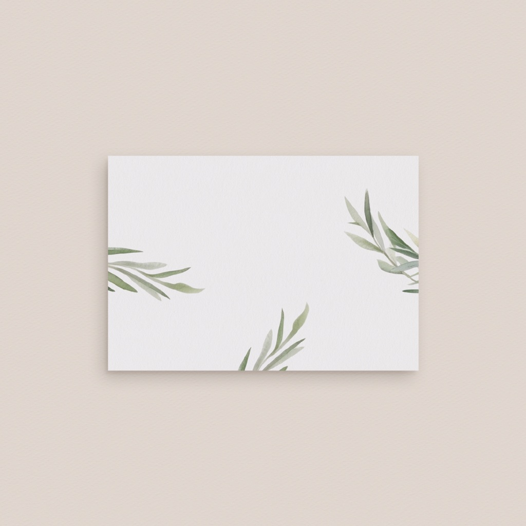 Marque-place mariage Feuillage d'olivier gratuit