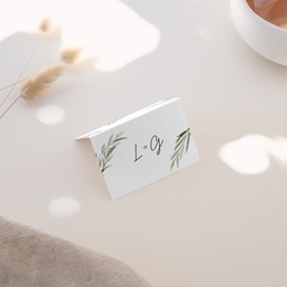 Marque-place mariage Feuillage d'olivier