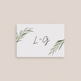 Marque-place mariage Feuillage d'olivier