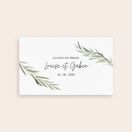 Etiquette bouteille mariage Feuillage d'olivier pas cher
