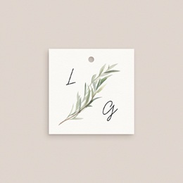 Etiquettes cadeaux mariage Feuillage d'olivier pas cher