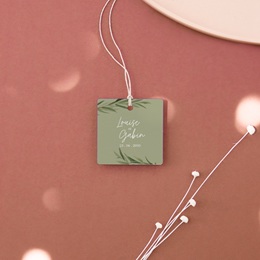 Etiquettes cadeaux mariage Feuillage d'olivier