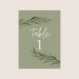 Marque table mariage Feuillage d'olivier pas cher