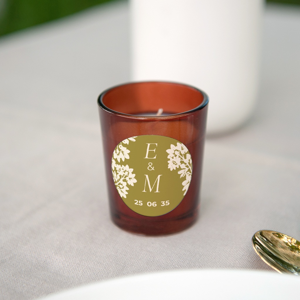 Etiquette enveloppes mariage Golden Garden gratuit