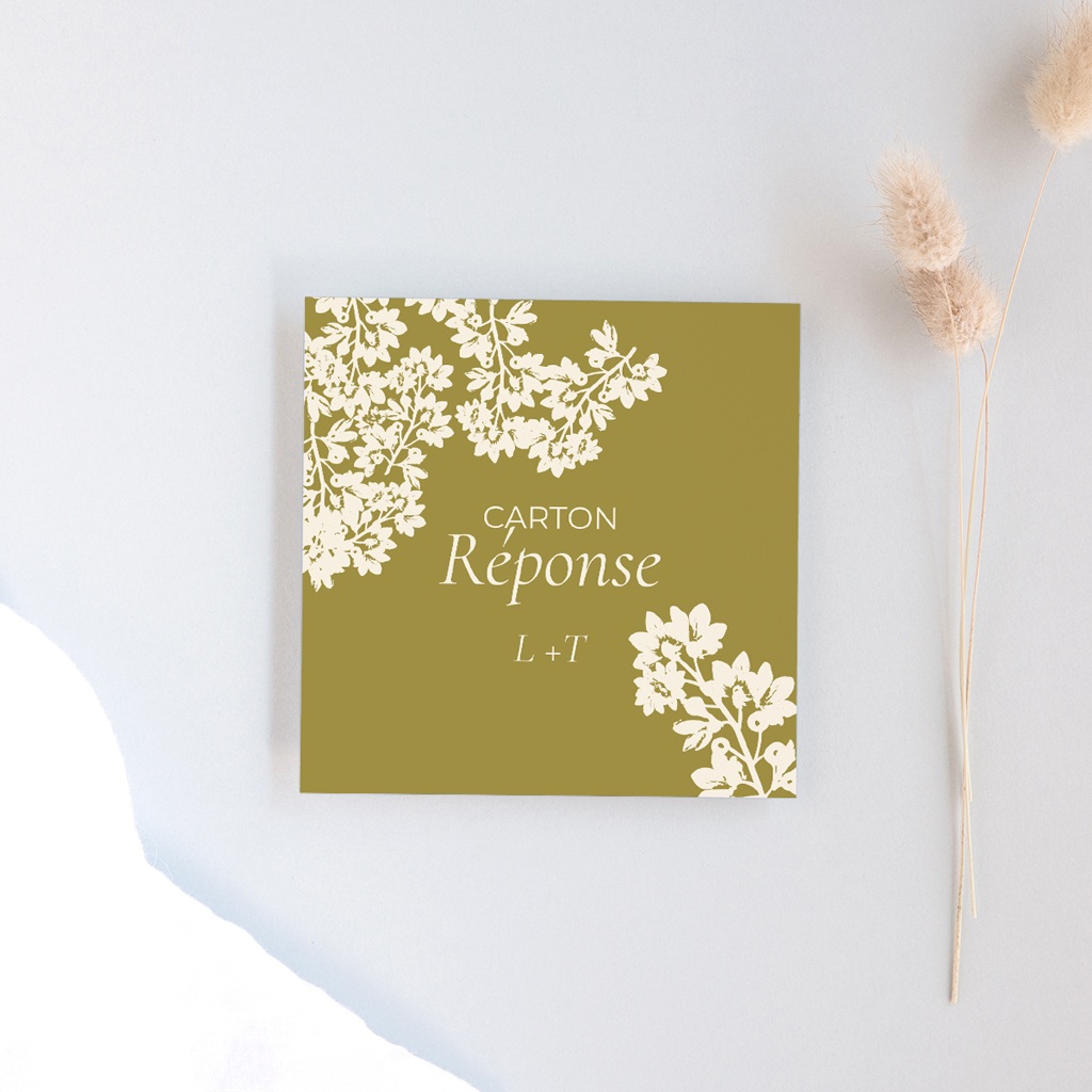 Carton réponse mariage Golden Garden