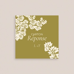 Carton réponse mariage Golden Garden gratuit