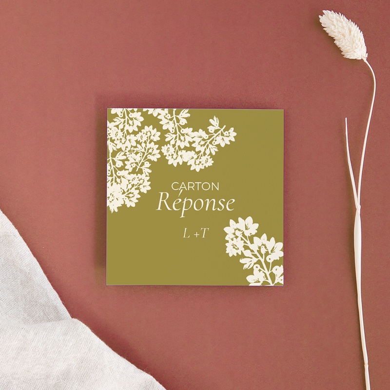 Carton réponse mariage Golden Garden