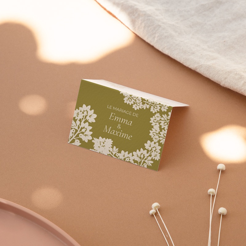 Marque-place mariage Golden Garden