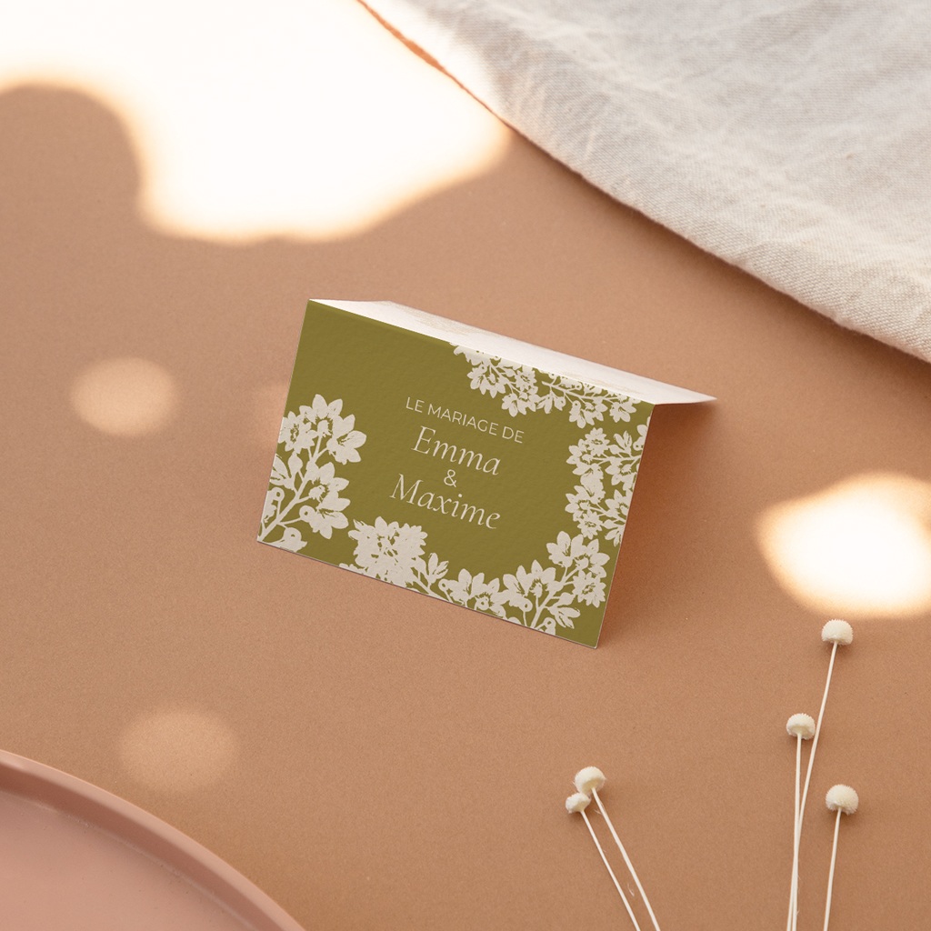 Marque-place mariage Golden Garden