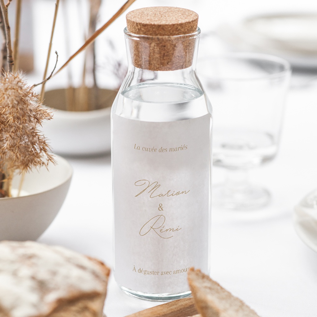 Etiquette bouteille mariage Éclat de Oui gratuit