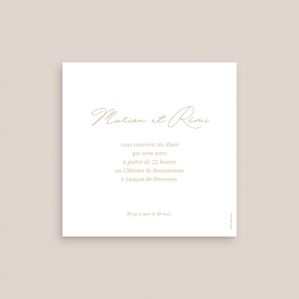 Carte d'invitation mariage Éclat de Oui pas cher