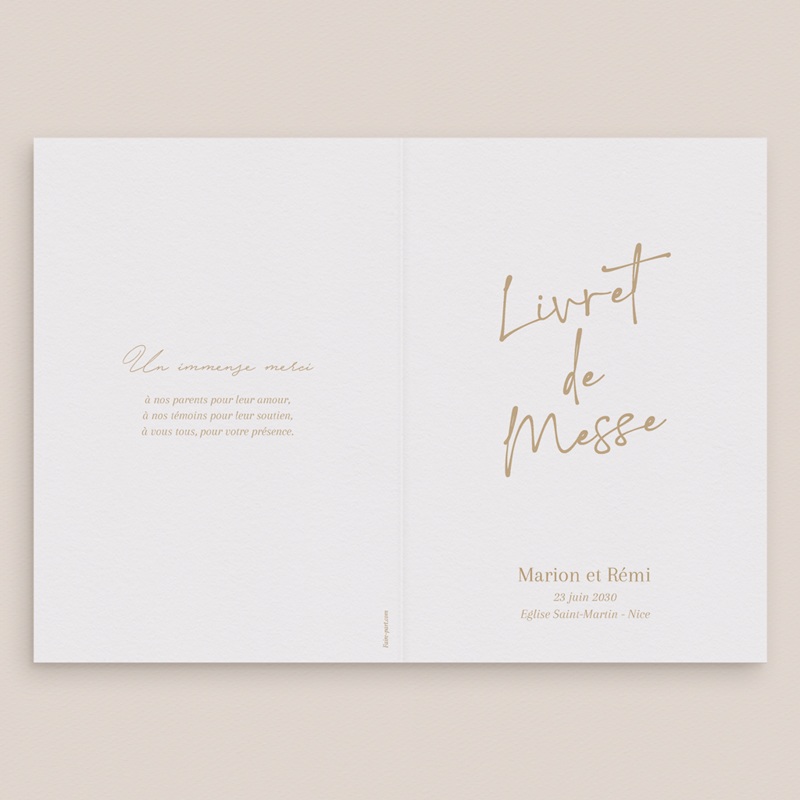 Livret de messe mariage Éclat de Oui gratuit