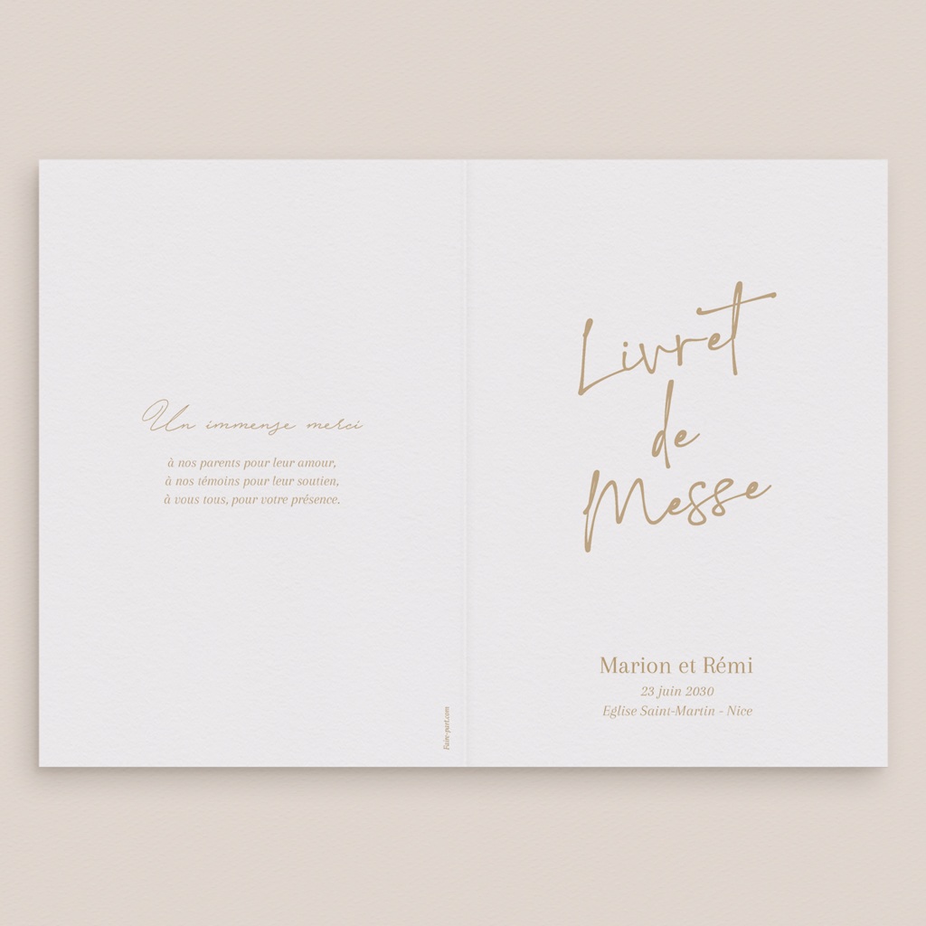 Livret de messe mariage Éclat de Oui gratuit