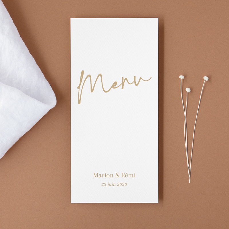 Menu mariage Éclat de Oui