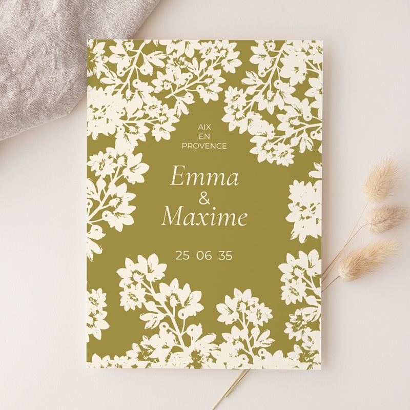 Faire-part de mariage Golden Garden