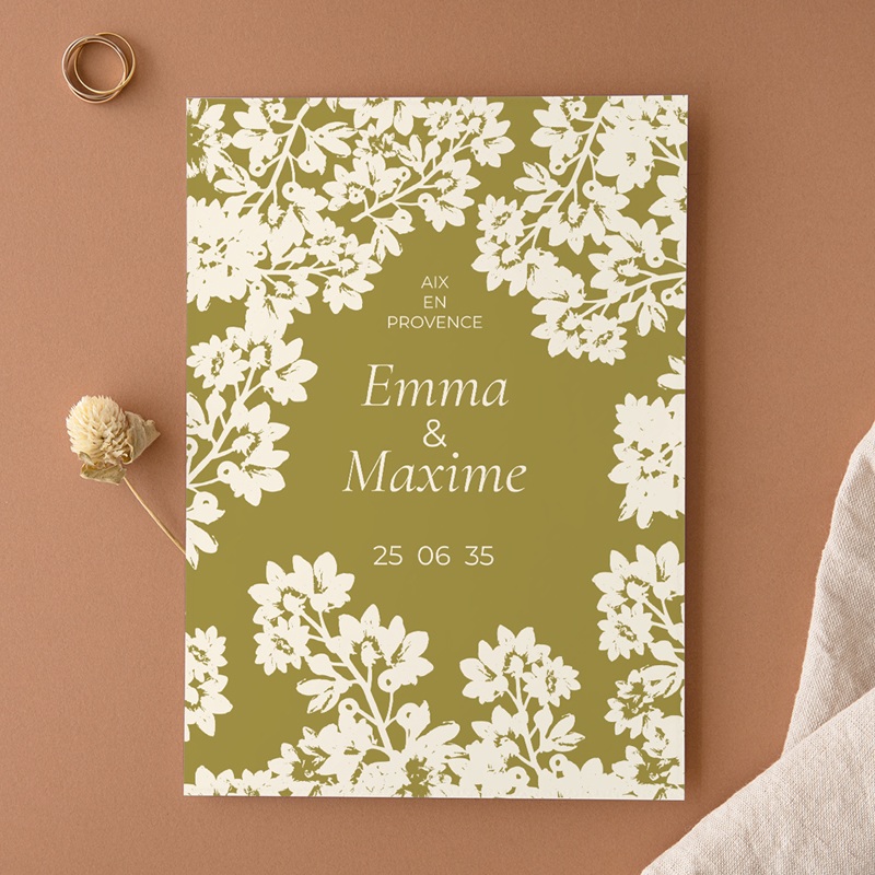 Faire-part de mariage Golden Garden