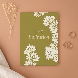 Carte d'invitation mariage Golden Garden