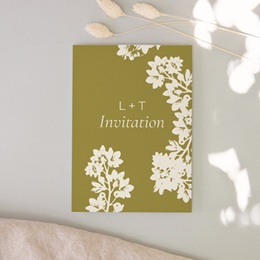 Carte d'invitation mariage Golden Garden